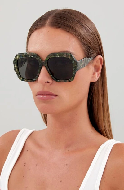 Shop Chloé 56mm Square Sunglasses In Green