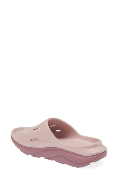 Shop Hoka Gender Inclusive Ora Recovery Slide 3 Sandal In Peach Whip/ Mistful Mauve