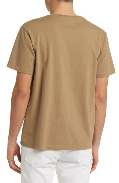 Shop Frame Logo Cotton T-shirt In Dark Beige