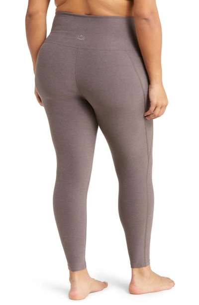 Shop Beyond Yoga Out Of Pocket High Waist Leggings In Woodland Heather