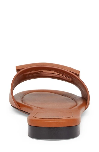 Fendi Ff Tube Medallion Flat Sandals In Brown