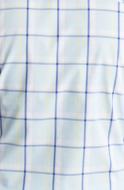 Shop Nordstrom Tech-smart Trim Fit Tattersall Coolmax® Dress Shirt In Blue Falls Multi Marta Plaid