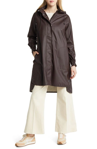 Shop Ilse Jacobsen Hooded Raincoat In Ganache