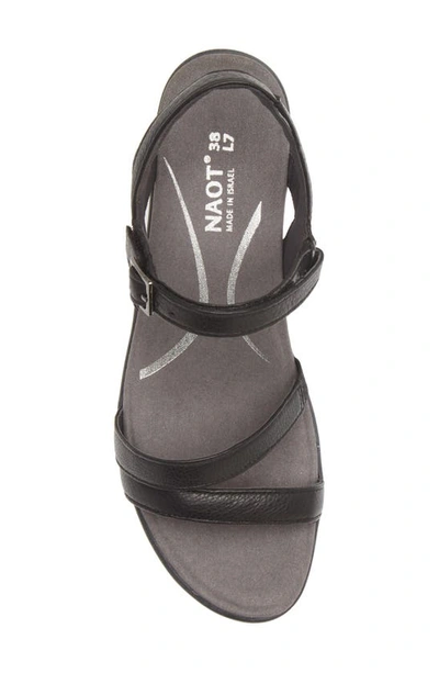 Naot Bounty Sandal In Soft Black Leather