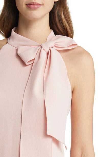 Shop Vince Camuto Halter Tie Neck A-line Dress In Blush