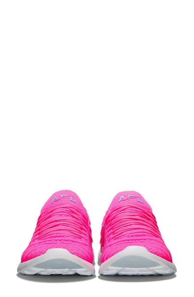Apl Athletic Propulsion Labs Techloom Wave Hybrid Running Shoe In Fusion Pink/bllflwr/speckle