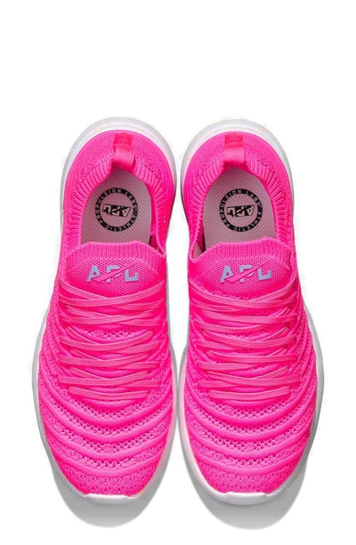 Apl Athletic Propulsion Labs Techloom Wave Hybrid Running Shoe In Fusion Pink/bllflwr/speckle