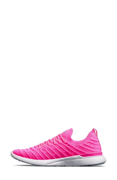 Apl Athletic Propulsion Labs Techloom Wave Hybrid Running Shoe In Fusion Pink/bllflwr/speckle