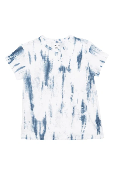 Shop Zella Girl Kids' Tie Dye Cotton T-shirt In Navy Sapphire