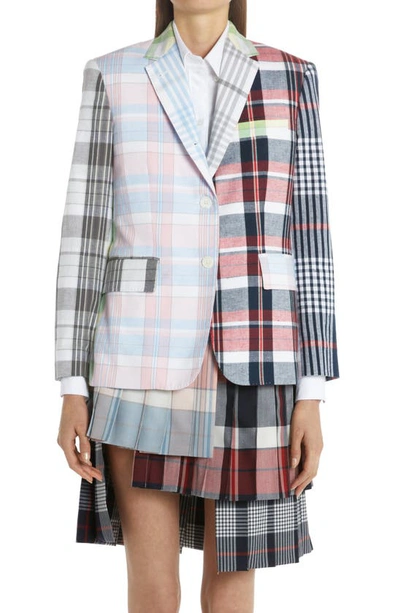 Shop Thom Browne Fit 1 Fun-mix Check Sport Coat In Light Pink