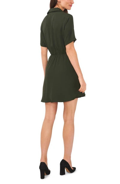 Shop Vince Camuto Collared Wrap Dress In Pine Forest