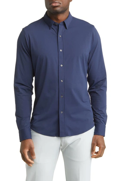 Shop Rhone Commuter Slim Fit Button-up Shirt In Navy