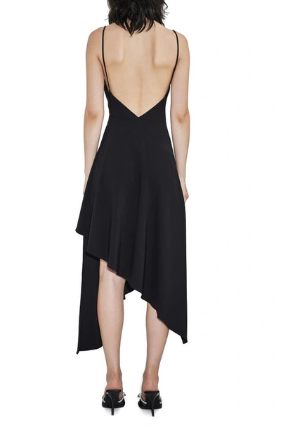 Shop Et Ochs Metallic Lace Detail Asymmetric Dress In Black