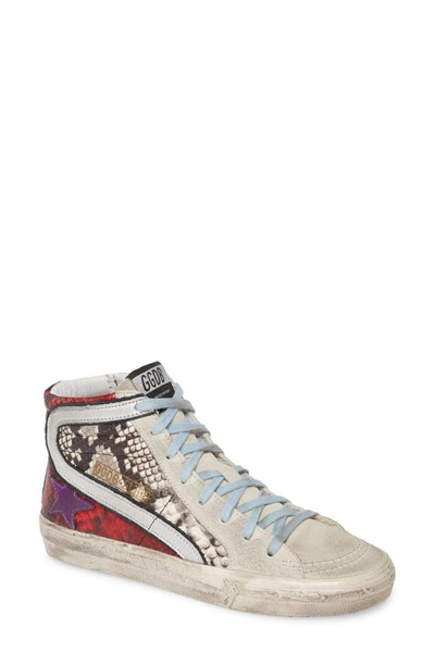 Shop Golden Goose Slide High Top Sneaker In Multi Snake Print