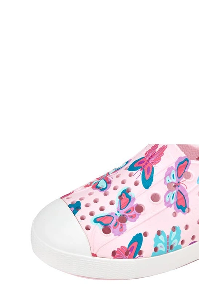Shop Native Shoes Jefferson Water Friendly Perforated Slip-on In Milkpink/ Shellwhite/ Flutter