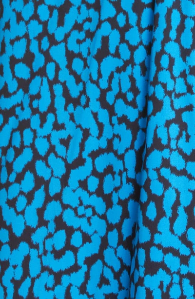 Shop Proenza Schouler Leopard Print Cutout Dress In Turquoise Multi