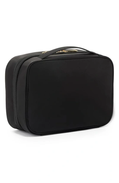Shop Tumi Tammin Nylon Cosmetic Bag In Black/ Gold