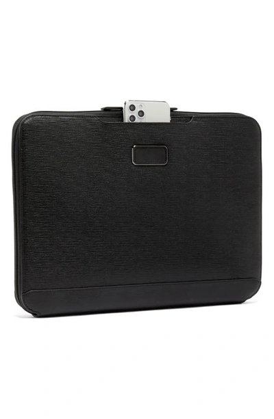 Tumi Nassau Laptop Portfolio In Black Embossed