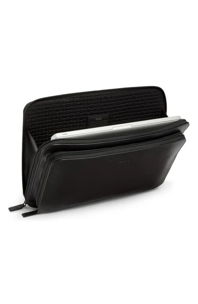 Tumi Nassau Laptop Portfolio In Black Embossed