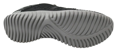 Shop Plein Sport Black Polyester Runner Mason Sneakers Men's Shoes