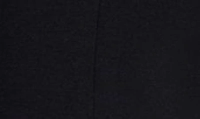 Cece Front-slit Straight-leg Ponte Pants In Rich Black