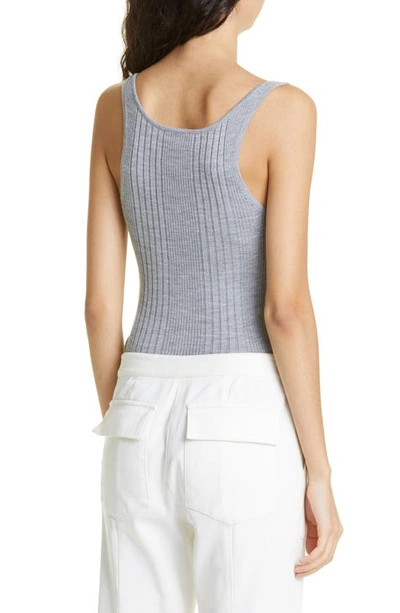 Twp Second Base Silk Blend Tank Top In Medium Heather Grey