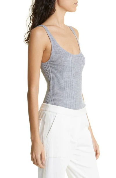 Shop Twp Second Base Silk Blend Tank Top In Medium Heather Grey