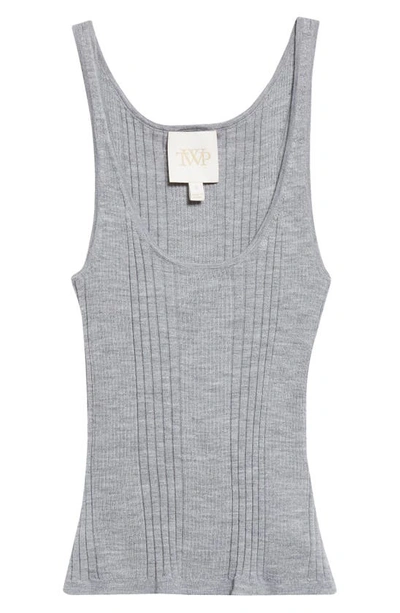 Shop Twp Second Base Silk Blend Tank Top In Medium Heather Grey