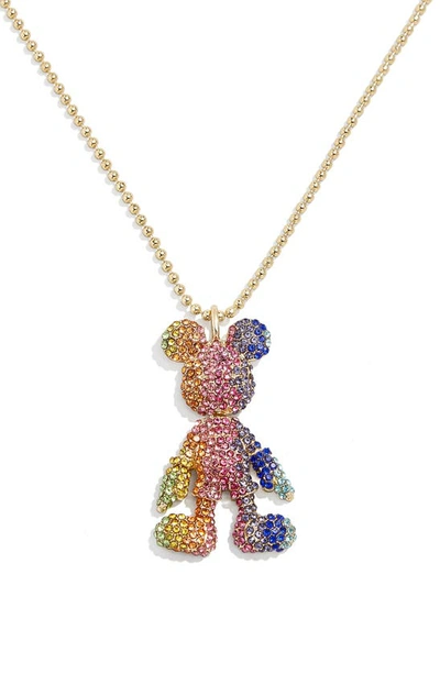 Shop Baublebar Disney® Mickey Mouse 3d Pendant Necklace In Multi/gold