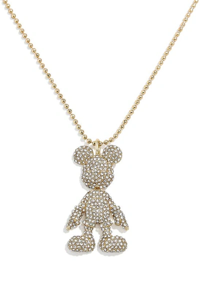 Shop Baublebar Disney® Mickey Mouse 3d Pendant Necklace In Clear/gold