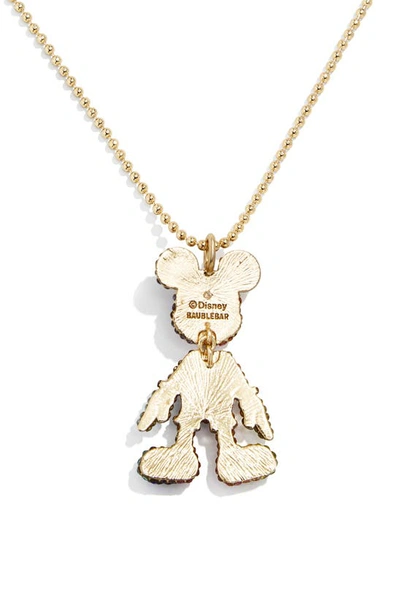 Shop Baublebar Disney® Mickey Mouse 3d Pendant Necklace In Clear/gold