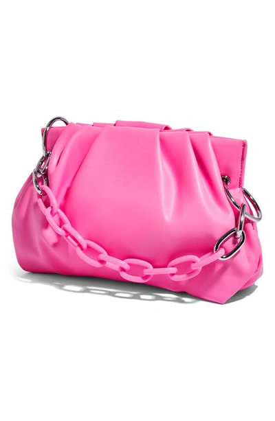 Shop House Of Want Chill Vegan Leather Frame Clutch In Taffy Pink