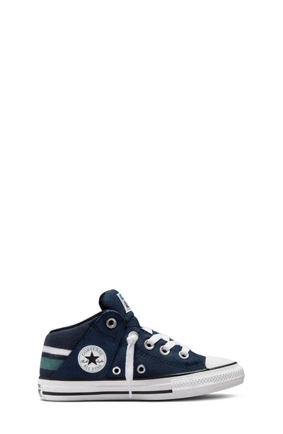 Shop Converse Kids' Chuck Taylor® All Star® Axel Mid Sneaker In Navy/ White/ Algae Coast