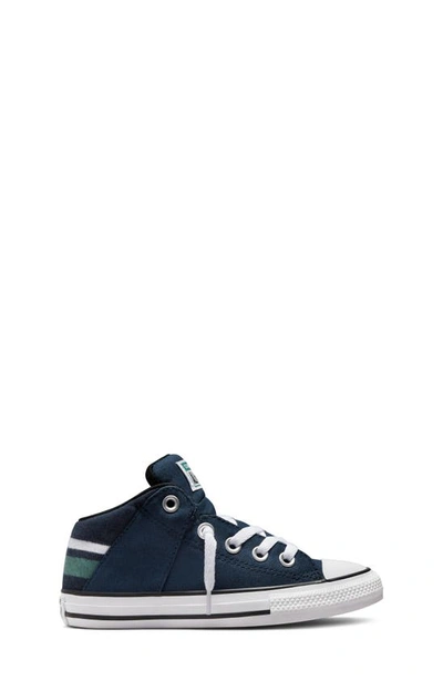 Shop Converse Kids' Chuck Taylor® All Star® Axel Mid Sneaker In Navy/ White/ Algae Coast