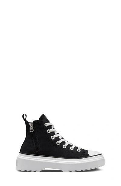Shop Converse Kids' Chuck Taylor® All Star® Lugged High Top Sneaker In Black/ Black/ White