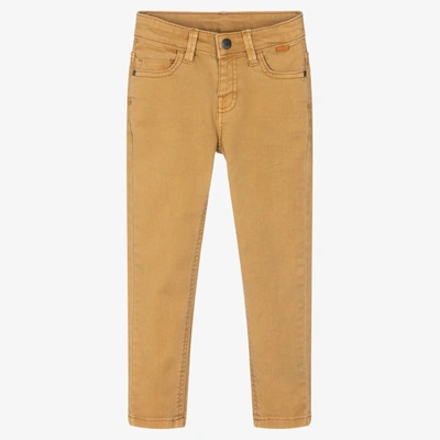 Shop Mayoral Boys Camel Brown Skinny Denim Jeans