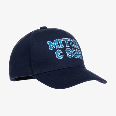 Shop Mitch & Son Boys Navy Blue Cotton Cap