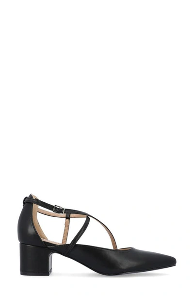 Journee Collection Journee Womens Galvinn Crisscross Strap Pointed Toe Pumps In Black