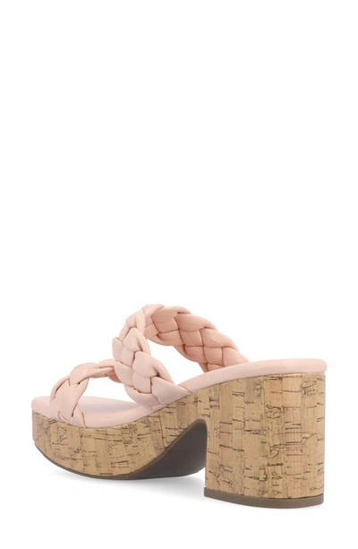 Journee Collection Tru Comfort Kyaa Vegan Leather Platform Sandal In Blush