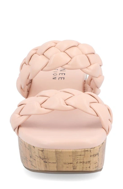 Journee Collection Tru Comfort Kyaa Vegan Leather Platform Sandal In Blush