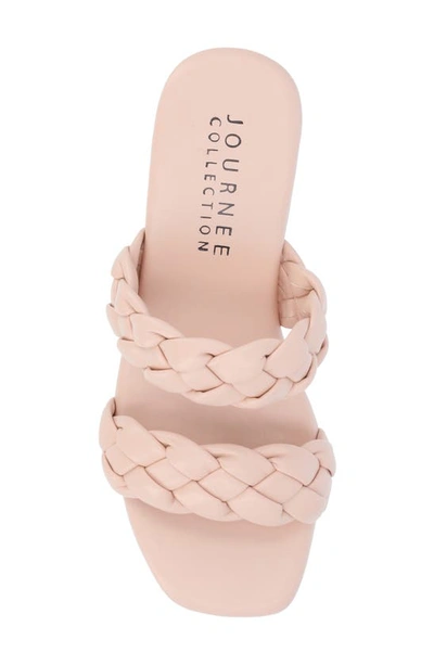 Journee Collection Tru Comfort Kyaa Vegan Leather Platform Sandal In Blush