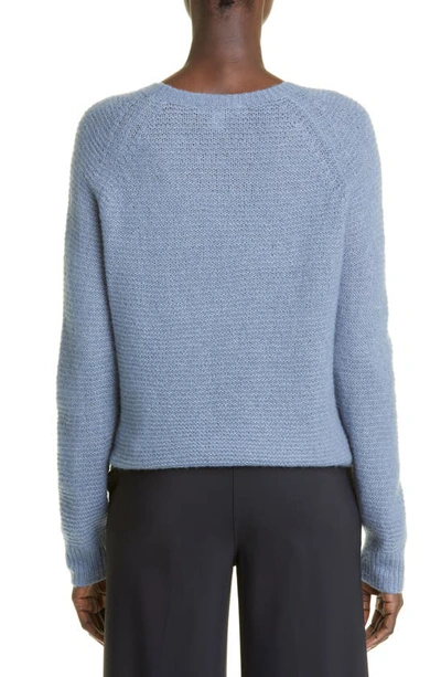 Shop Max Mara Finnici Open Stitch Cashmere & Silk Sweater In Light Blue