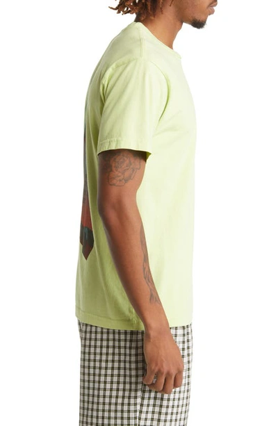 Shop Obey Destruction And Construct Organic Cotton Graphic Logo Tee In Celery Juice-cel