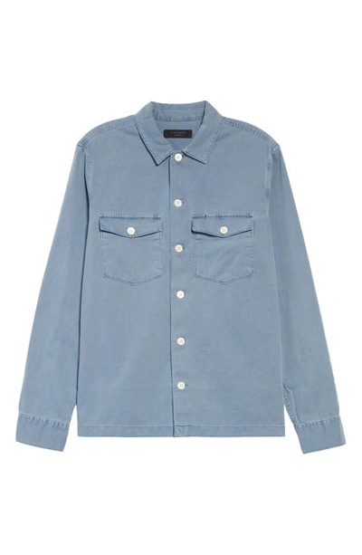 Shop Allsaints Spotter Button-up Shirt Jacket In Camo Blue