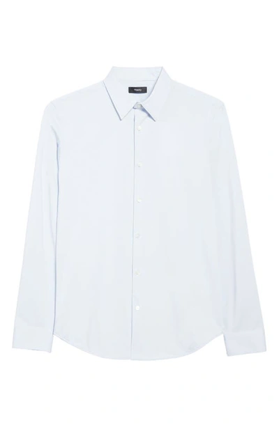 Shop Theory Sylvain Nd Structure Knit Button-up Shirt In Olympic - Yjy