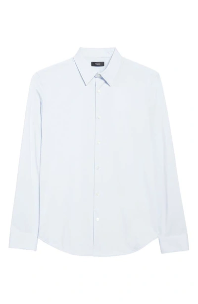 Theory Sylvain Structure Knit Regular Fit Shirt In Olympic - Yjy