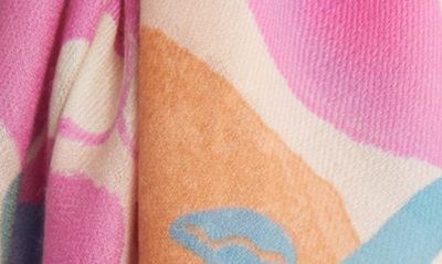 Nordstrom Tissue Print Wool & Cashmere Wrap Scarf In Pink Hilma Floral