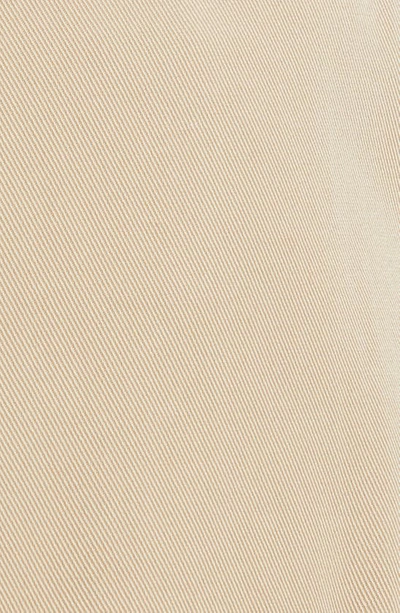 Thom Browne Piece Dyed Cotton Gabardine Sack Shorts In Khaki