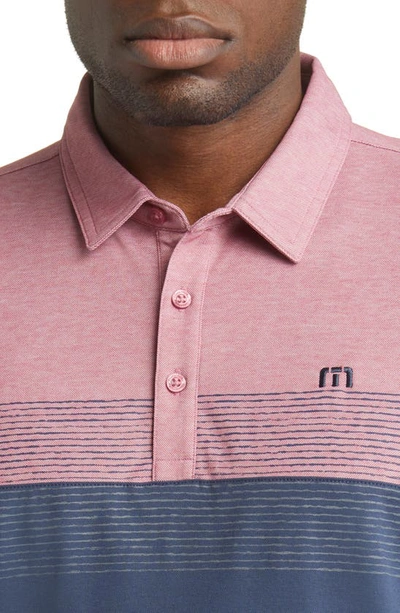 Travismathew Lake Life Piqué Polo In Heather Ruby Wine