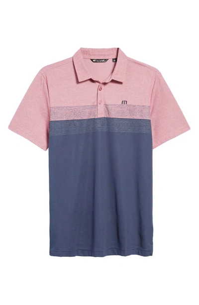Travismathew Lake Life Piqué Polo In Heather Ruby Wine